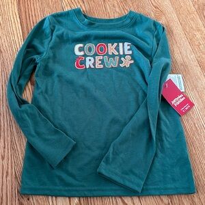 Christmas Cookie Crew Long Sleeve Shirt Boys Size 6 Brand New With Tags